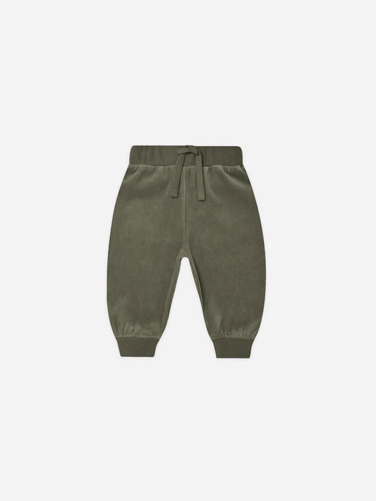 Velour Relaxed Sweatpant || Forest