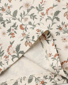 Quincy Mae Baby Bamboo Pajama Set in Holiday Floral Shirt Details