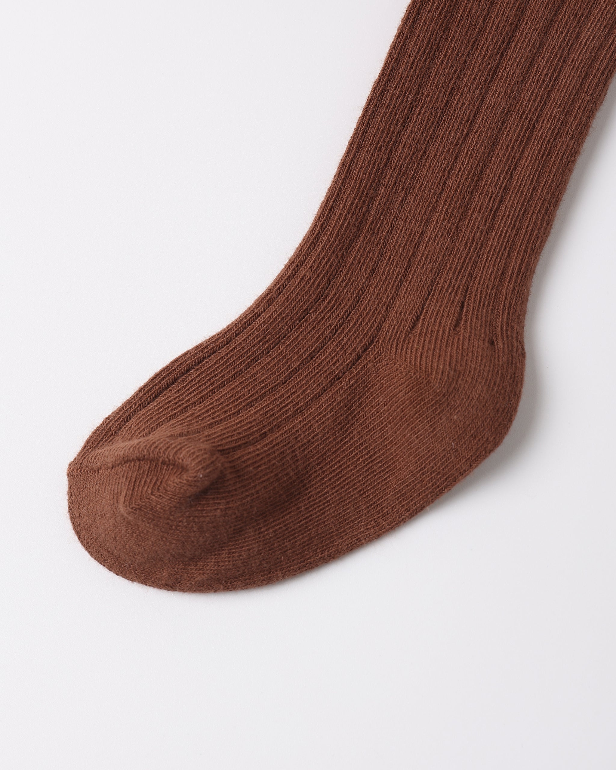 Quincy Mae Socks Set and Quincy Mae Baby Tights in "Redwood" flat lay details