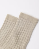 Quincy Mae Socks Set in "Natural" details flat lay