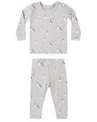 Quincy Mae Baby Bamboo Pajama Set in Snowman flat lay