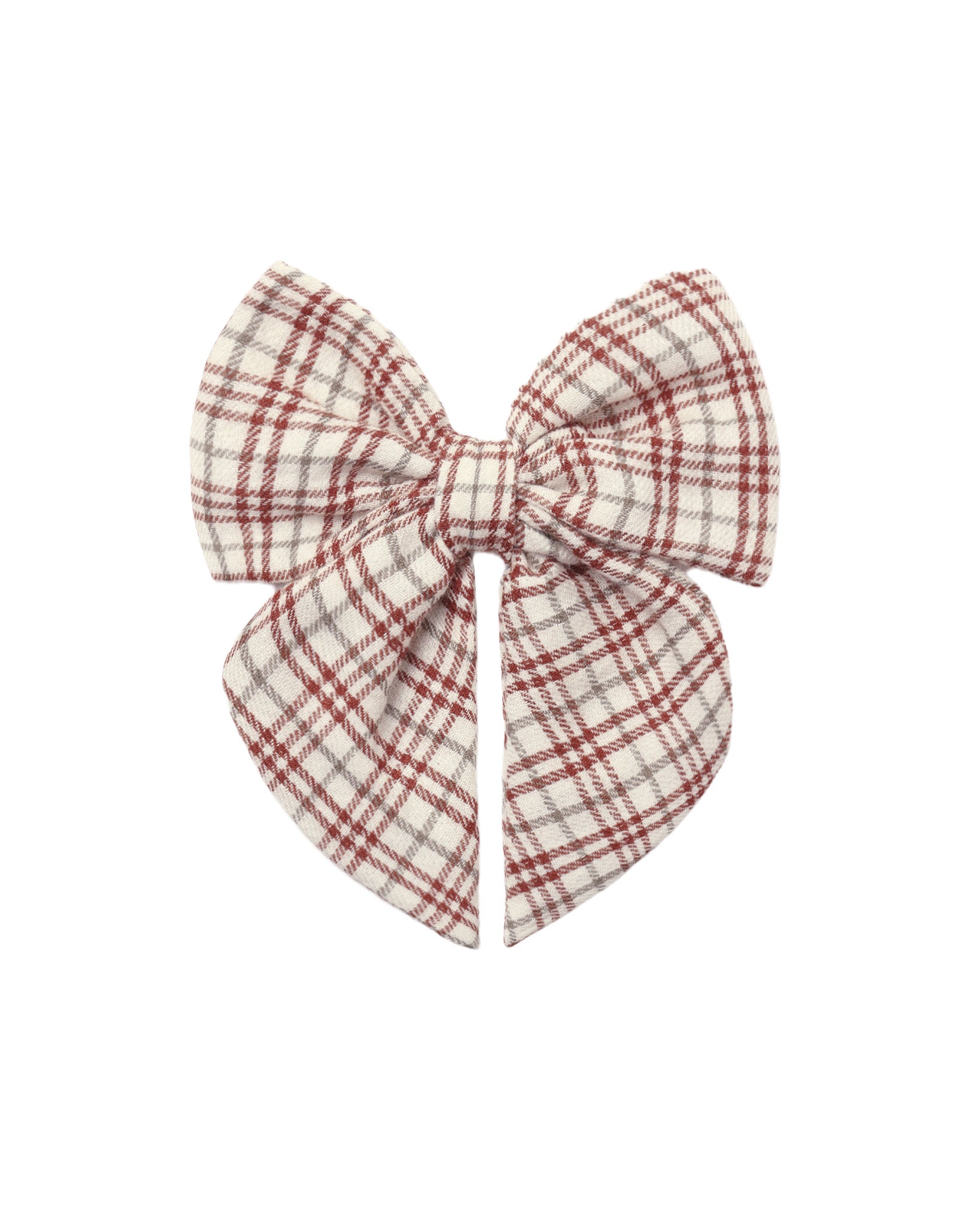 Quincy Mae Baby Bow in Christmas Plaid Flat Lay