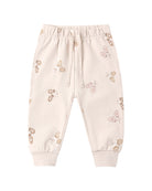 Quincy Mae Relaxed Fleece Baby Sweatpant in Mittens flat lay