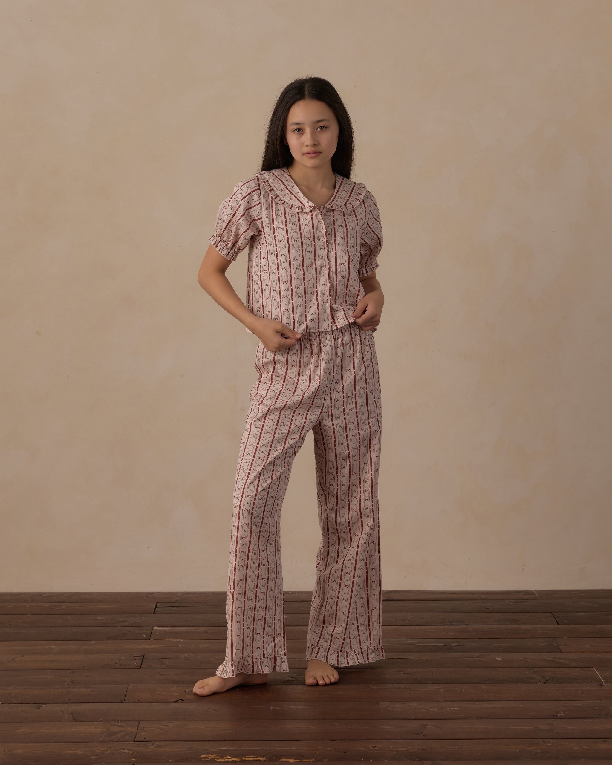 Teen Ruffle Pajamas | Candy Cane Lane