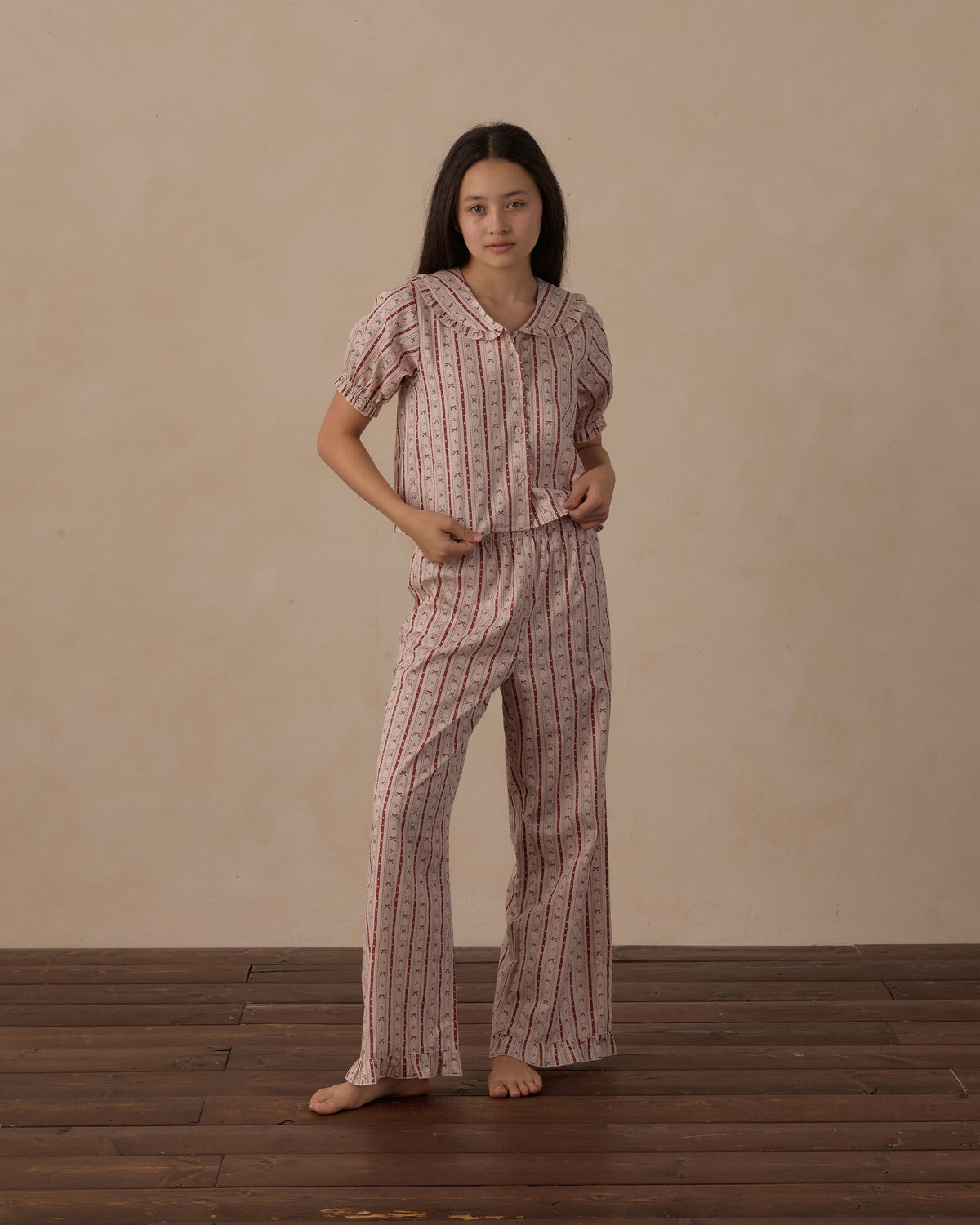 Teen Ruffle Pajamas | Candy Cane Lane