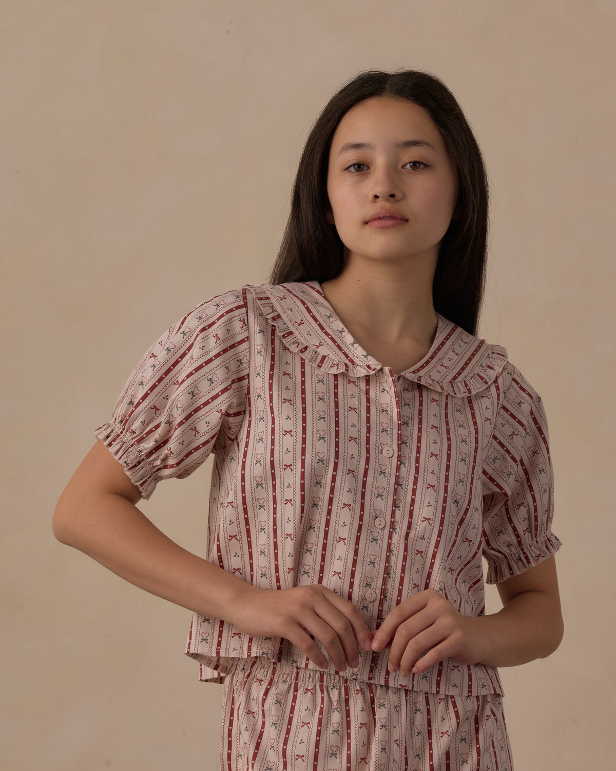 Teen Ruffle Pajamas | Candy Cane Lane