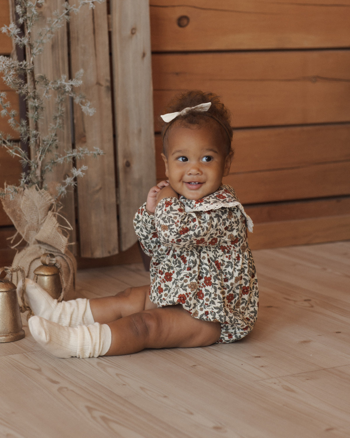 Rylee + Cru Fern Romper | Holiday Floral