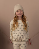 Rylee + Cru Spongey Knit Set | Evergreen Bows Girl's Model Photo Portrait