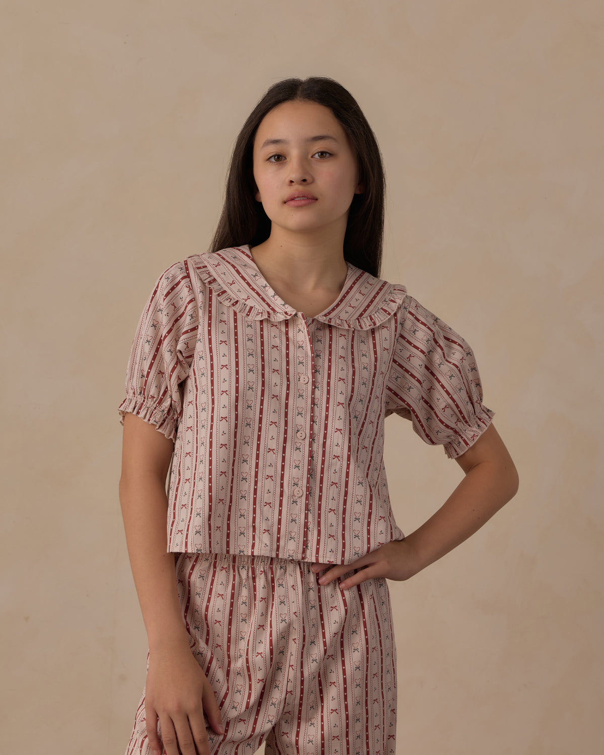Teen Ruffle Pajamas | Candy Cane Lane