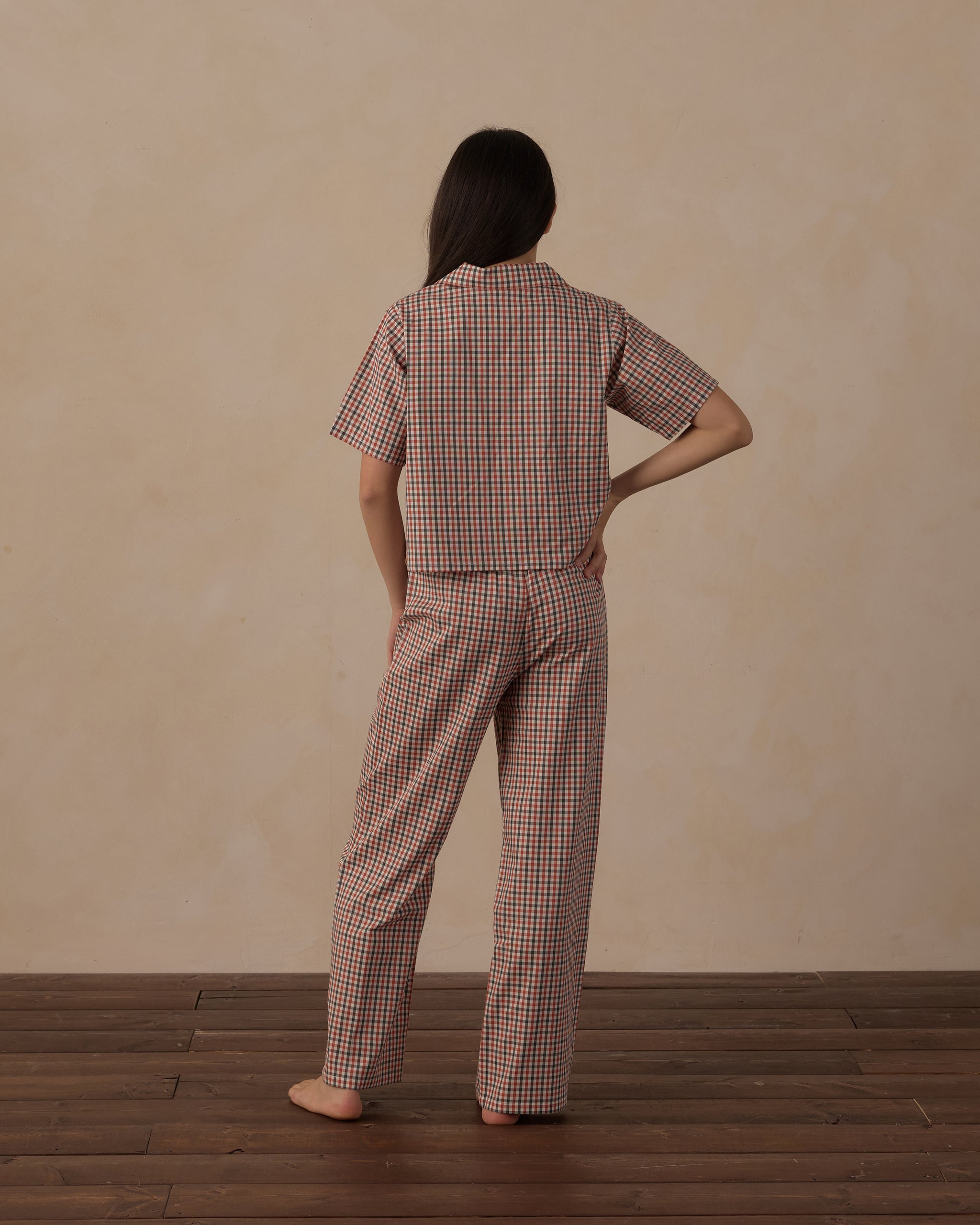 Teen Woven Pajama Set | Holiday Gingham rylee + cru back reverse
