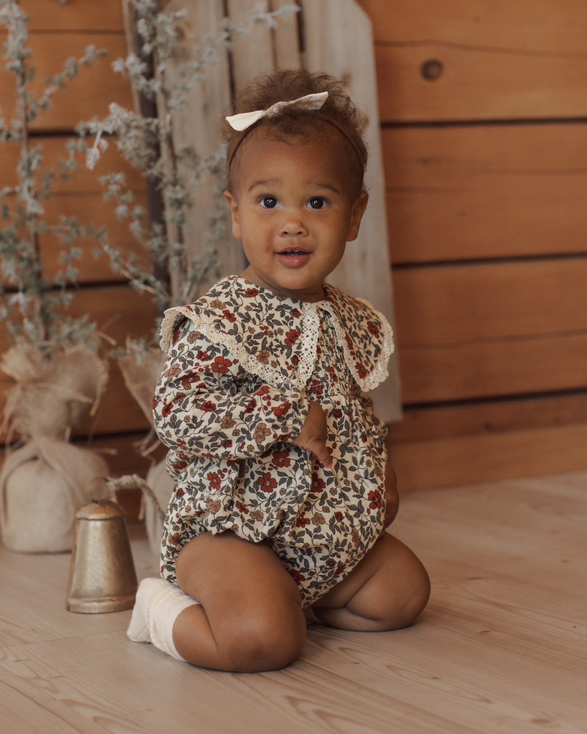 Rylee + Cru Fern Romper | Holiday Floral
