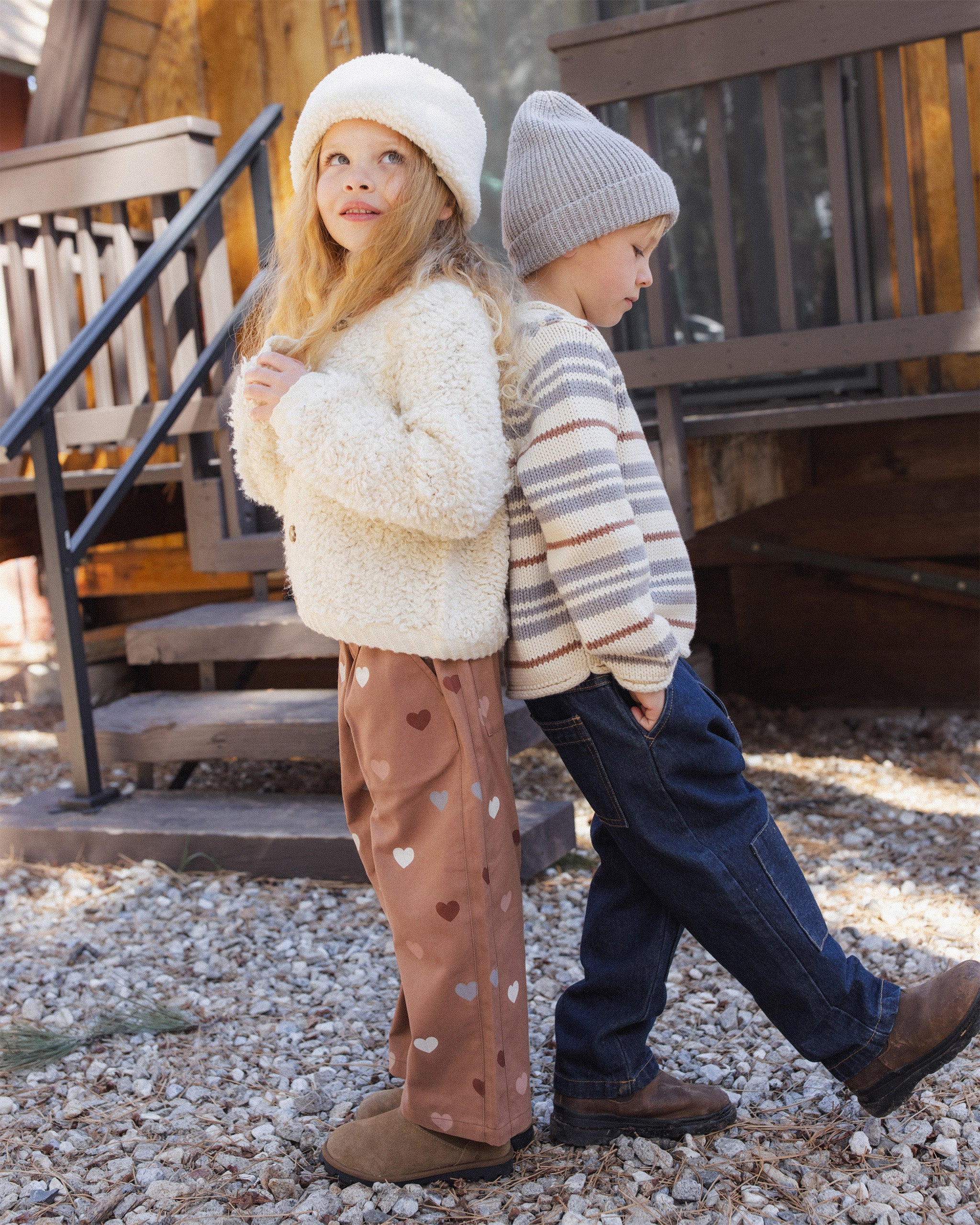 Rylee + Cru Jacques Sweater | Dusty Blue Stripe