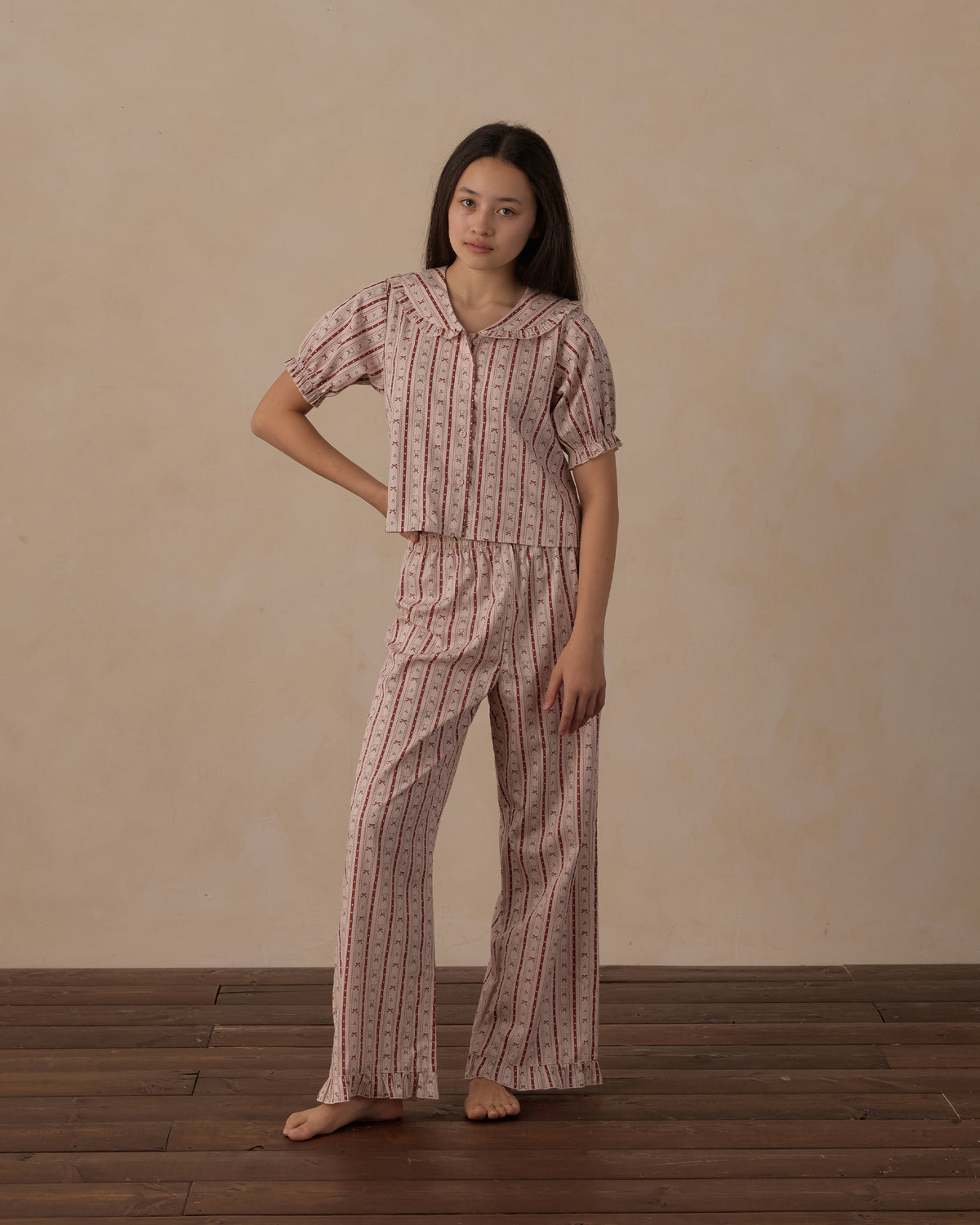 Teen Ruffle Pajamas | Candy Cane Lane