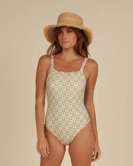 Square Neck One-Piece | Palm Check