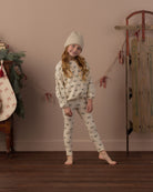 Full Length Studio Model Photo of Rylee + Cru Spongey Knit Set | Evergreen Bows 