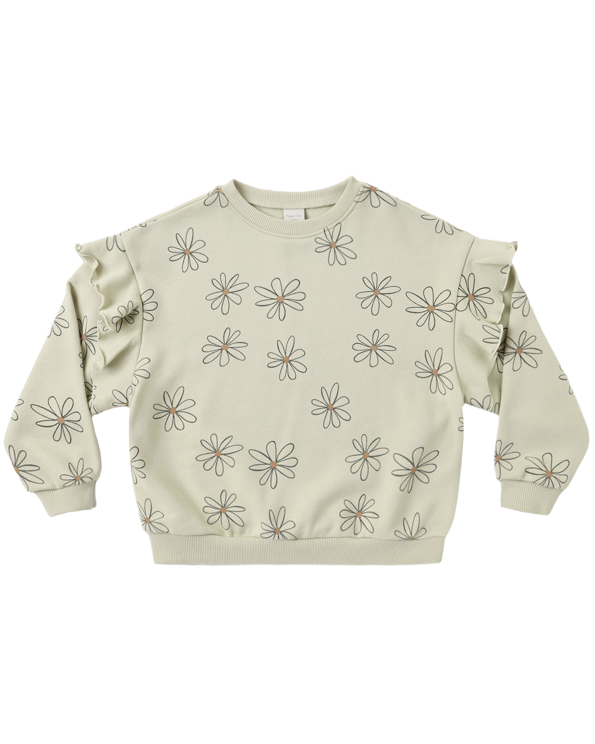 Ruffle Sweatshirt | Big Daisy from Rylee + Cru front flat lay