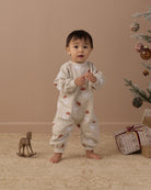 Model Photo wearing Rylee + Cru Raglan Jumpsuit | Santa