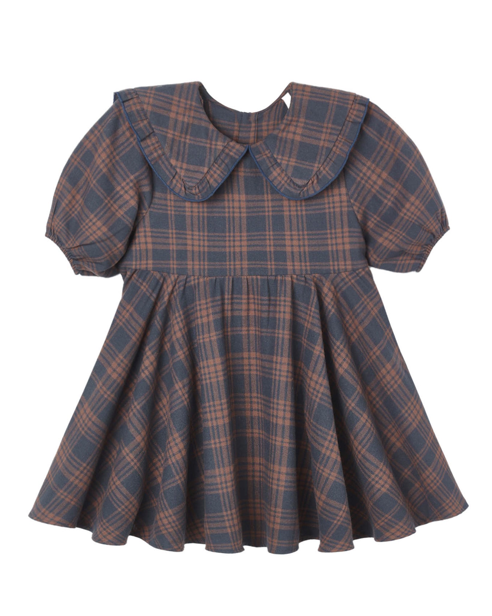 Rylee + Cru Camille Dress | Midnight Plaid flat lay