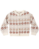 Rylee + Cru Cheyenne Cardigan | Flower Fair Isle front flat lay