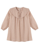 Rylee + Cru Collette Mini Dress | Fawn Gingham front flat lay