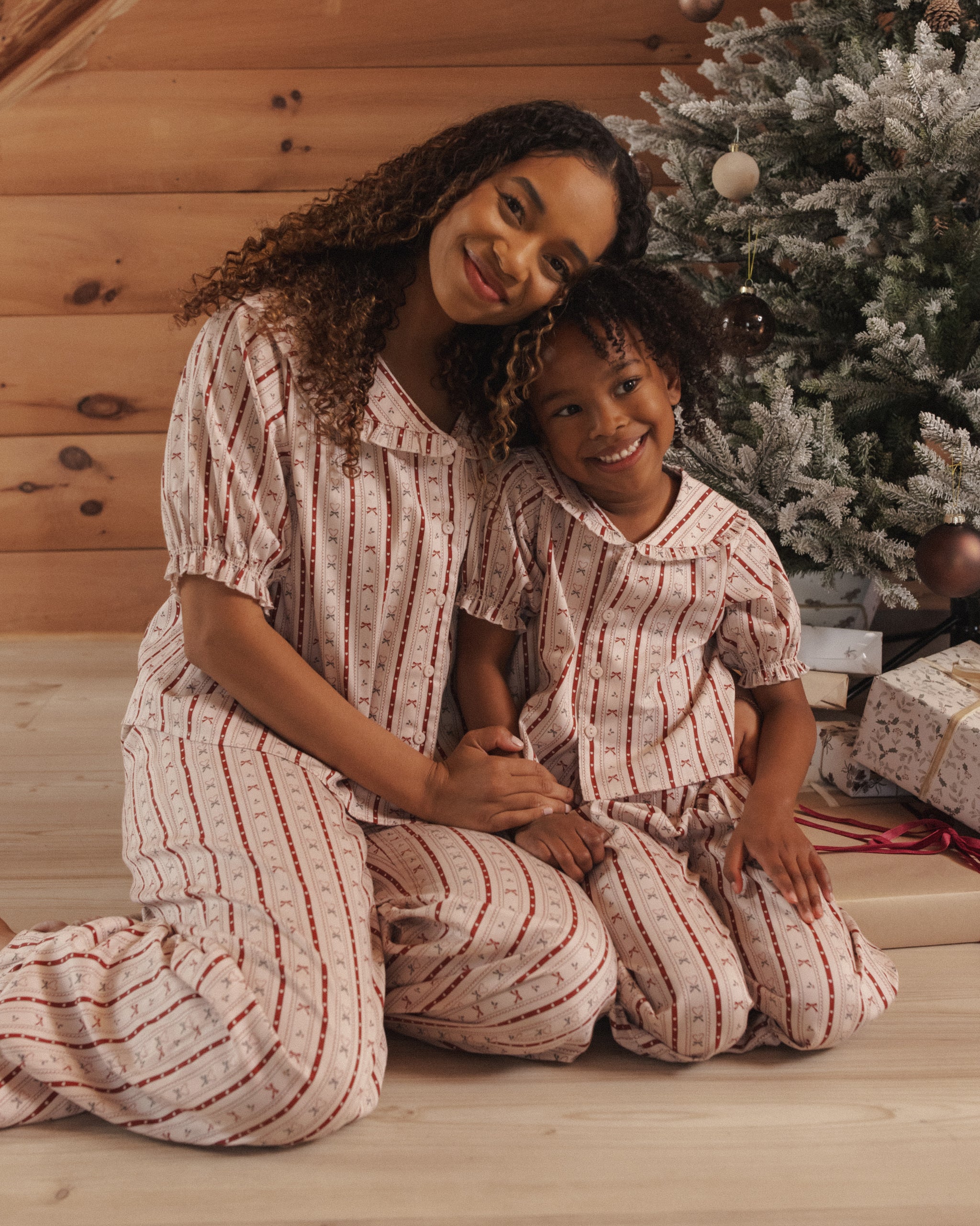 Rylee + Cru Girl's Ruffle Pajamas | Candycane Lane Family Matching Pajamas