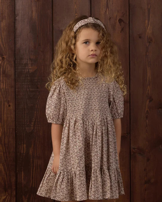 Girl modeling the Rylee + Cru India Dress || Primrose close-up 