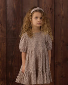 Girl modeling the Rylee + Cru India Dress || Primrose close-up 