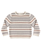 Rylee + Cru Jacques Sweater | Dusty Blue Stripe flat lay