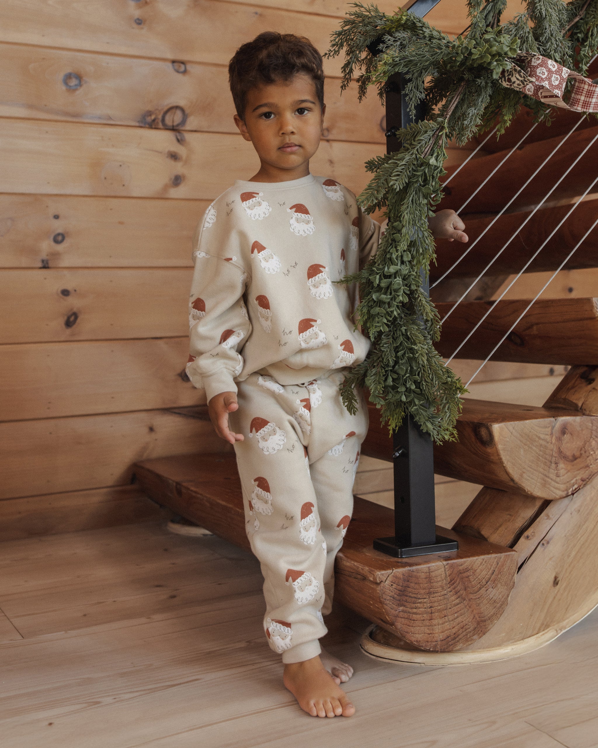 Full Length Model Photo wearing Rylee + Cru Relaxed Sweatshirt | Santa