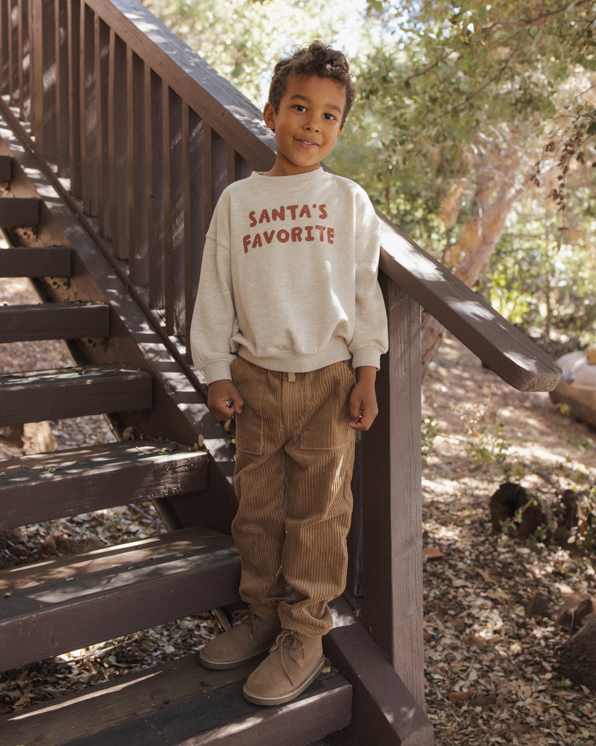 Model Wearing Rylee + Cru Relaxed Sweatshirt | Santa's Favorite Lifestyle photo