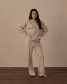 Rylee + Cru Teen Oversized Mock Neck | Heathered Ash