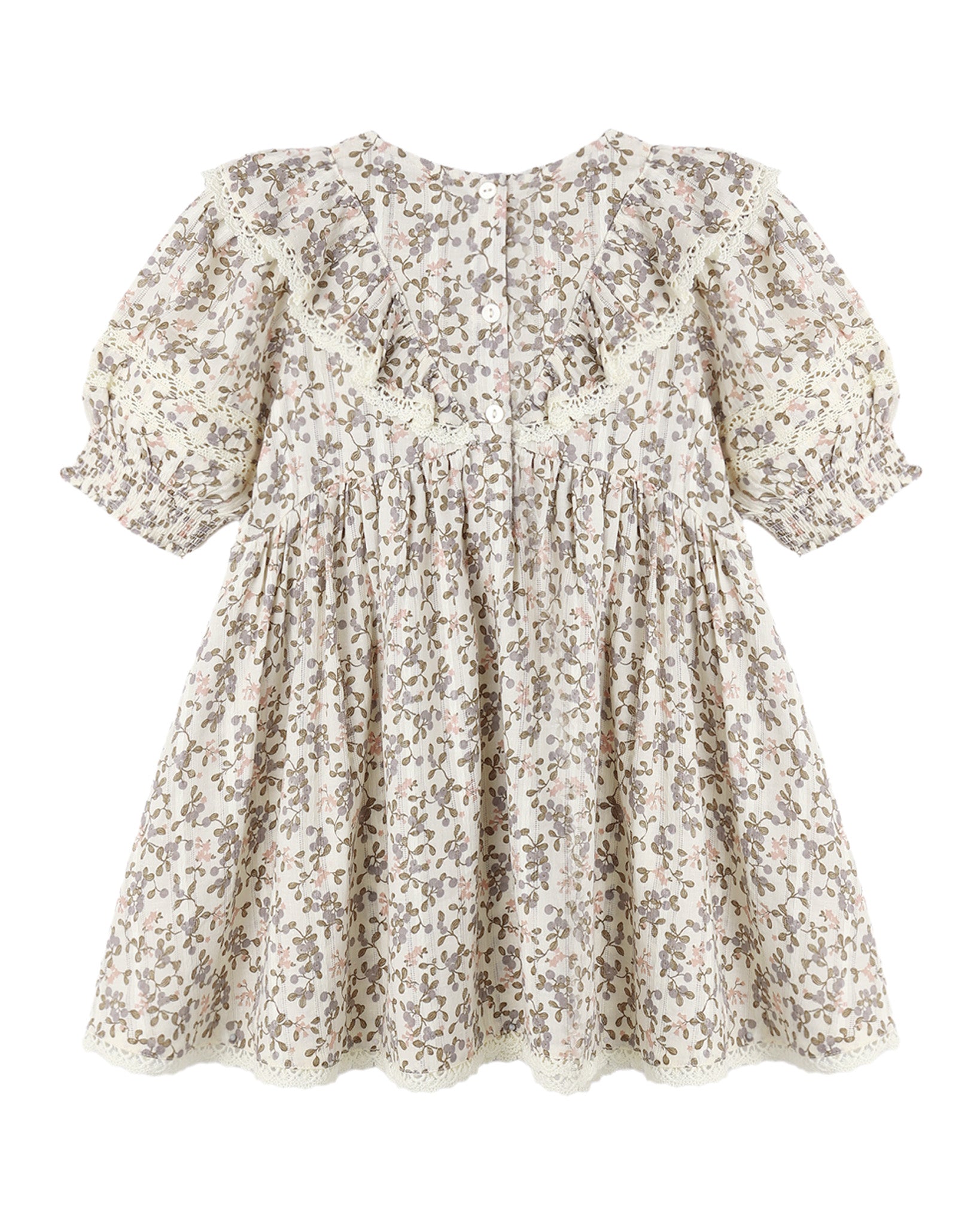 Rylee + Cru Winnie Dress | Winter Garden flat lay back side