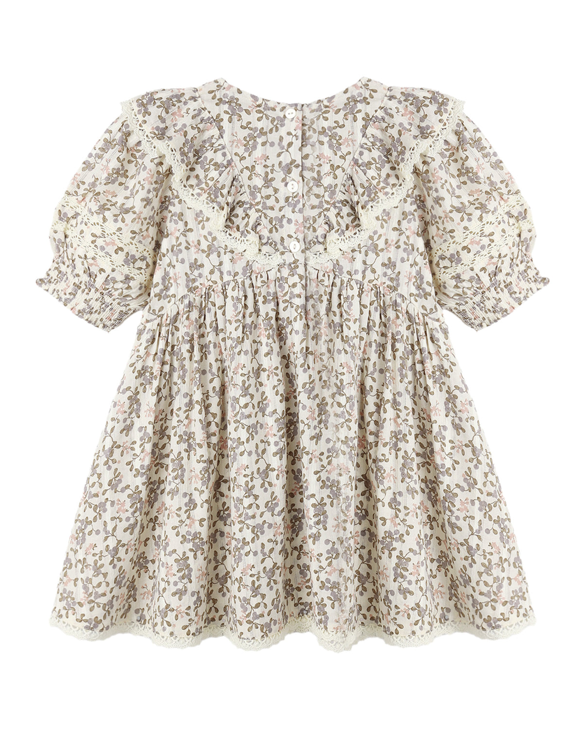 Rylee + Cru Winnie Dress | Winter Garden flat lay back side