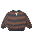Rylee + Cru Oversized Crew | Mulberry Stripe flat lay