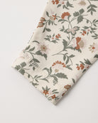 Quincy Mae Baby Bamboo Pajama Set in Holiday Floral cuff details