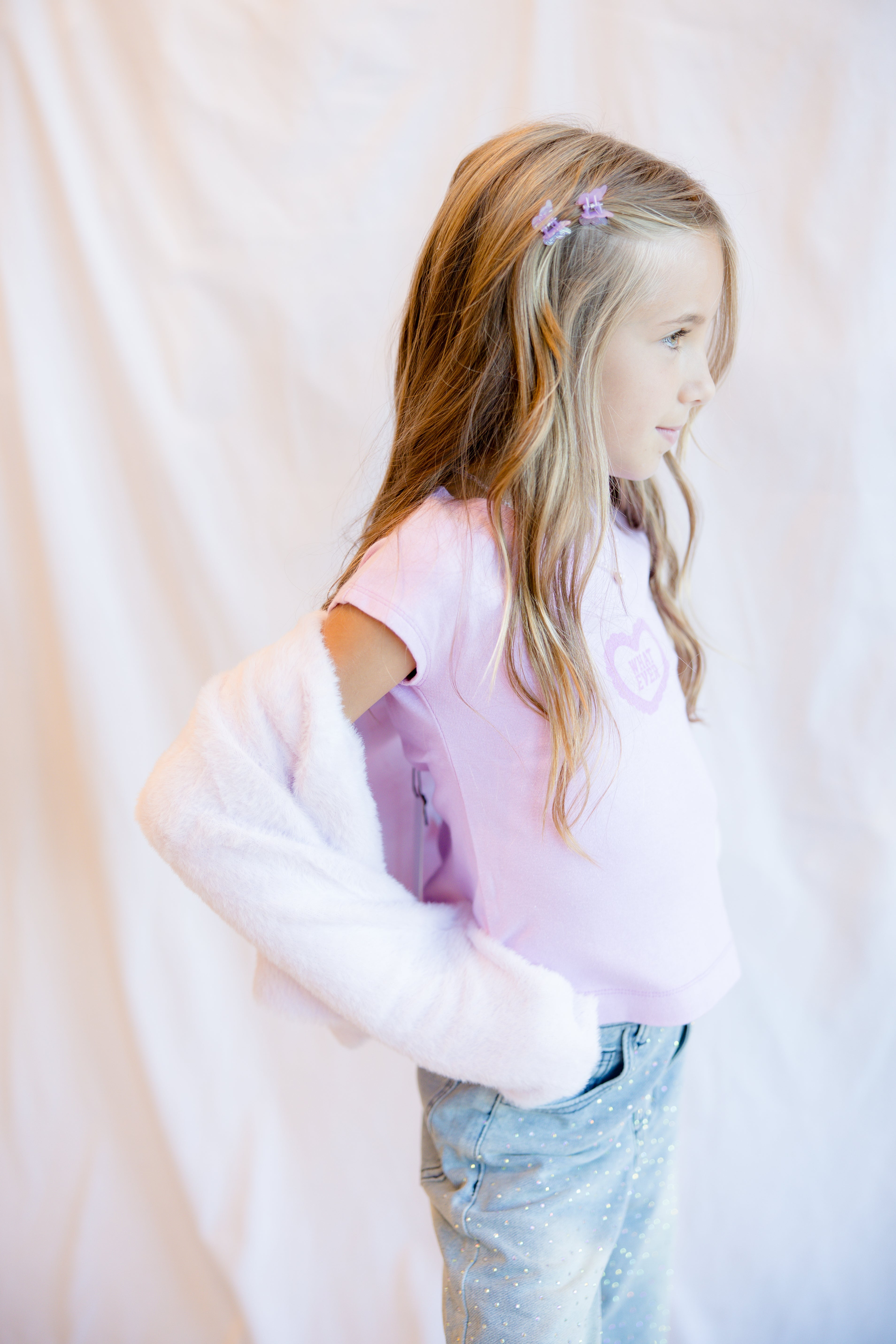 Tiny Whales "Whatever" Tiny Tee Violet 