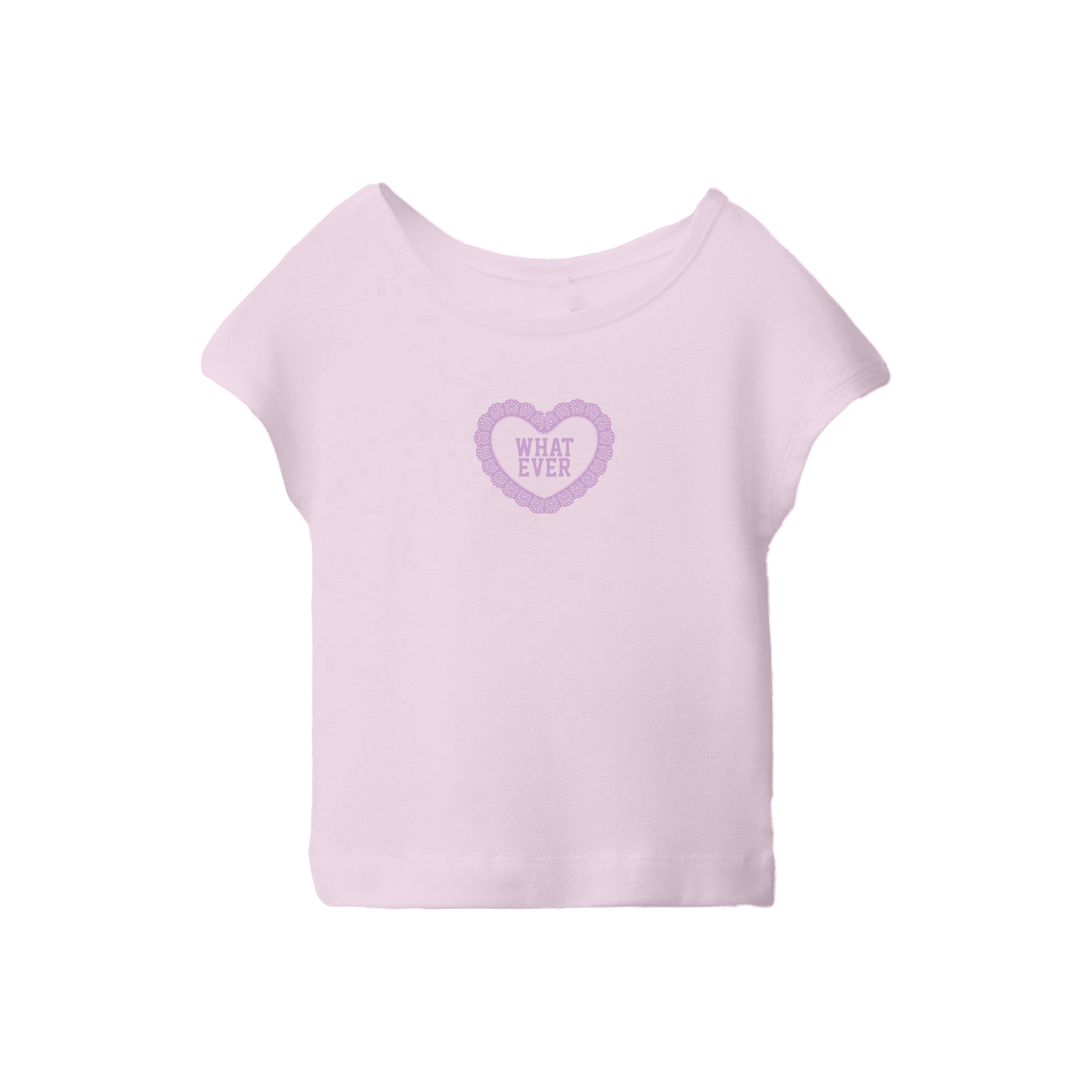 Tiny Whales "Whatever" Tiny Tee Violet flat lay