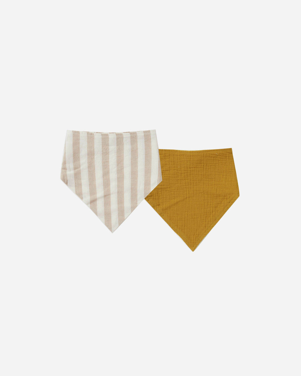 scarf bib set | grey stripe, gold