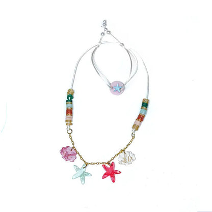 Mermaid Seashells Pearlized Necklace