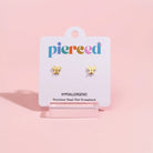 Pierced Co. Cream Bow Earring in packaging