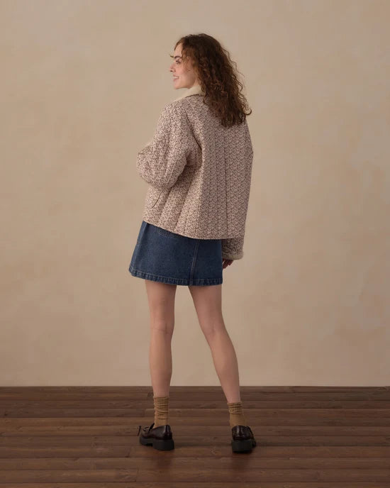 Rylee + Cru Women's Quilted Collared Jacket || Primrose backside view