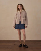 Rylee + Cru Women's Quilted Collared Jacket || Primrose model front