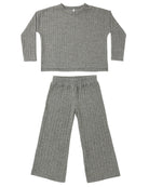 Rylee + Cru Girl's Cozy Rib Knit Set | Evergreen Flat Lay