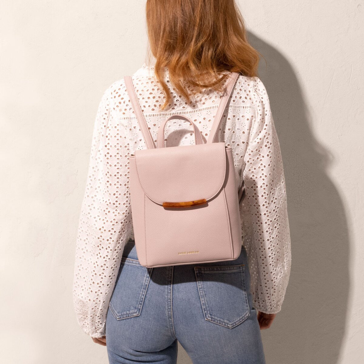 Dani Tortoiseshell Backpack in Dusty Pink