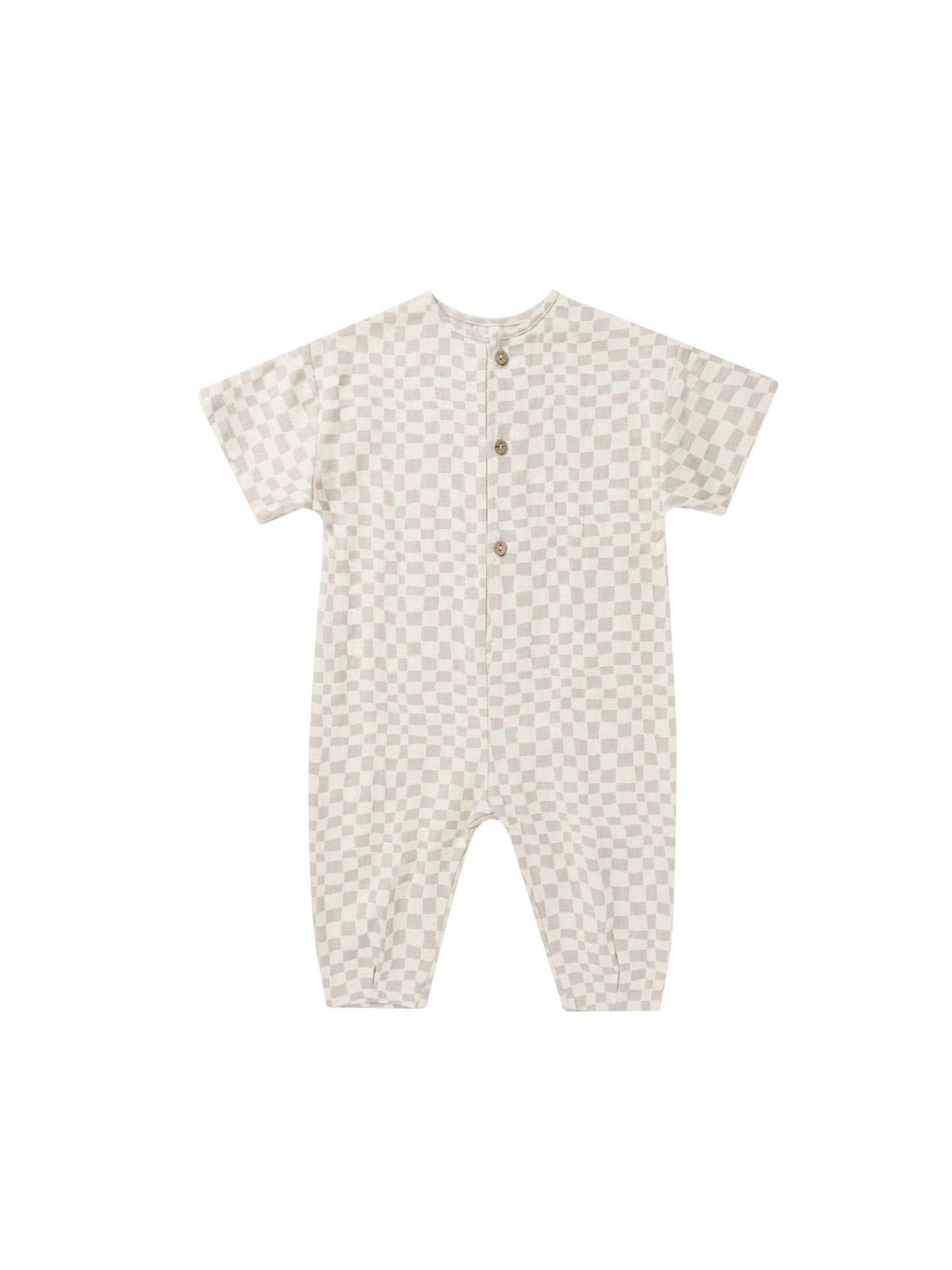 hayes jumpsuit || dove check