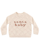 Knit Baby Toddler Sweater in Santa Baby flat lay