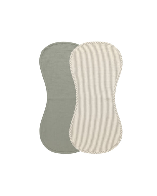 Burp Cloth, 2 Pack || Basil, Basil Stripe