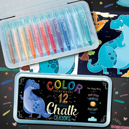 Color Everywhere Twistable Chalk Crayons | Dinosaur World